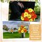 4 Sets Easter Cemetery Flowers – Artificial Mums Bouquets with Vase for Grave, Headstone & Outdoor Memorial Decorations